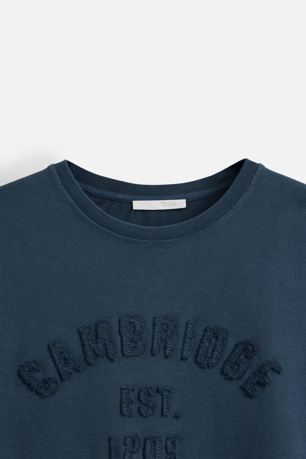 CAMBRIDGE© EMBOSSED TEXT T-SHIRT - Image 9